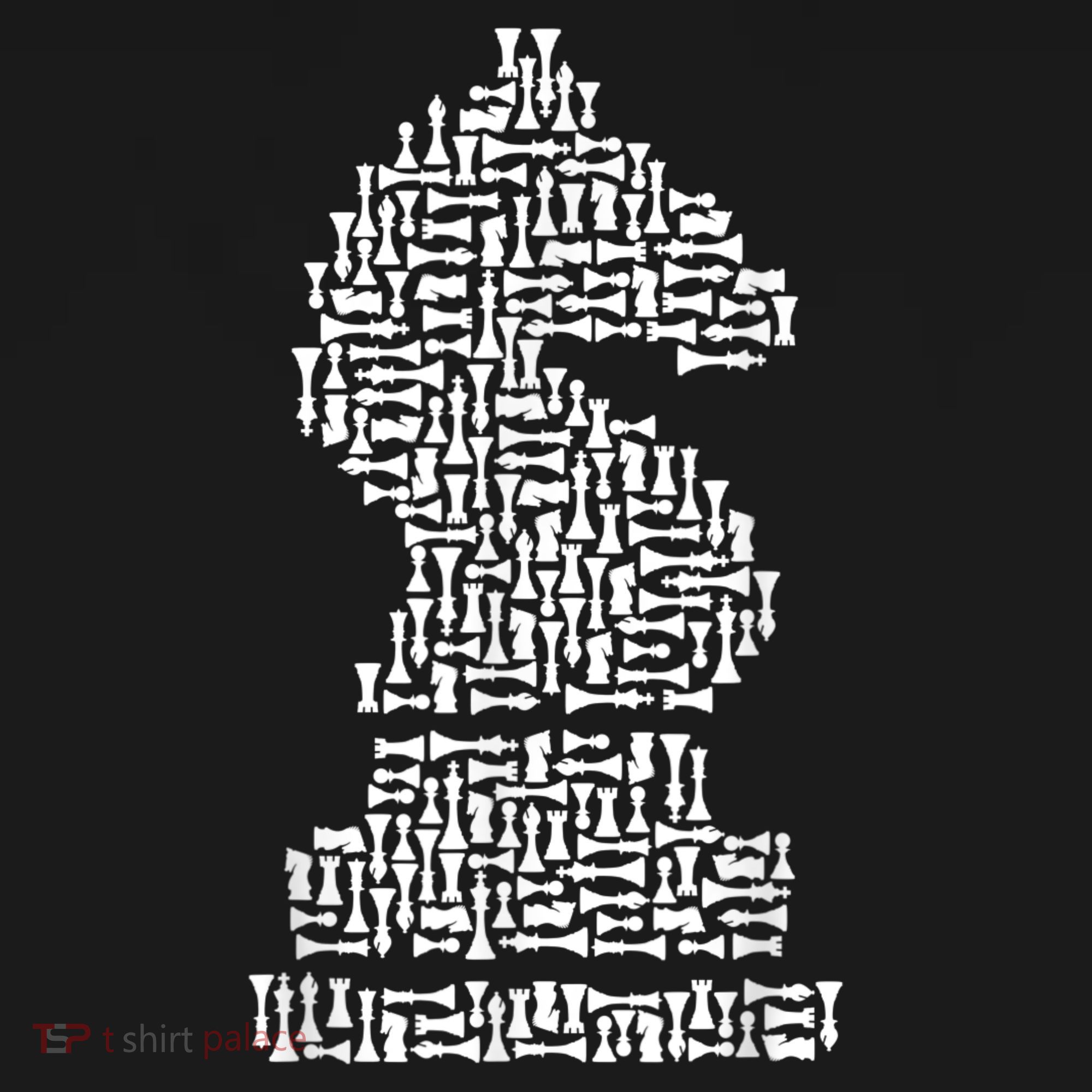 White Chess Knight Piece Mosaic Ornament