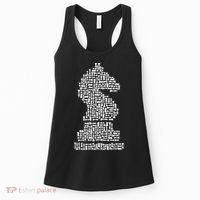 White Chess Knight Piece Mosaic Women's Tank Top thumb 0