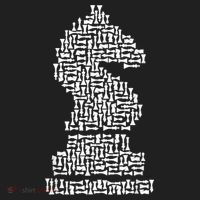 White Chess Knight Piece Mosaic Hat thumb 2