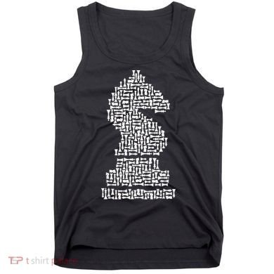 White Chess Knight Piece Mosaic Tank Top