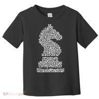 White Chess Knight Piece Mosaic Toddler T-Shirt thumb 0