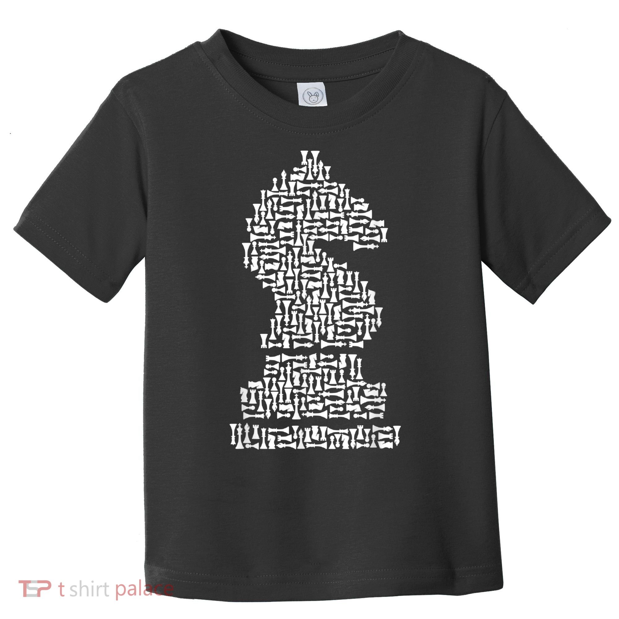 White Chess Knight Piece Mosaic Toddler T-Shirt