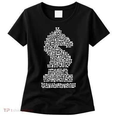 White Chess Knight Piece Mosaic Women's T-Shirt