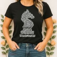 White Chess Knight Piece Mosaic Women's T-Shirt thumb 2