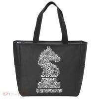 White Chess Knight Piece Mosaic Tote Bag thumb 0