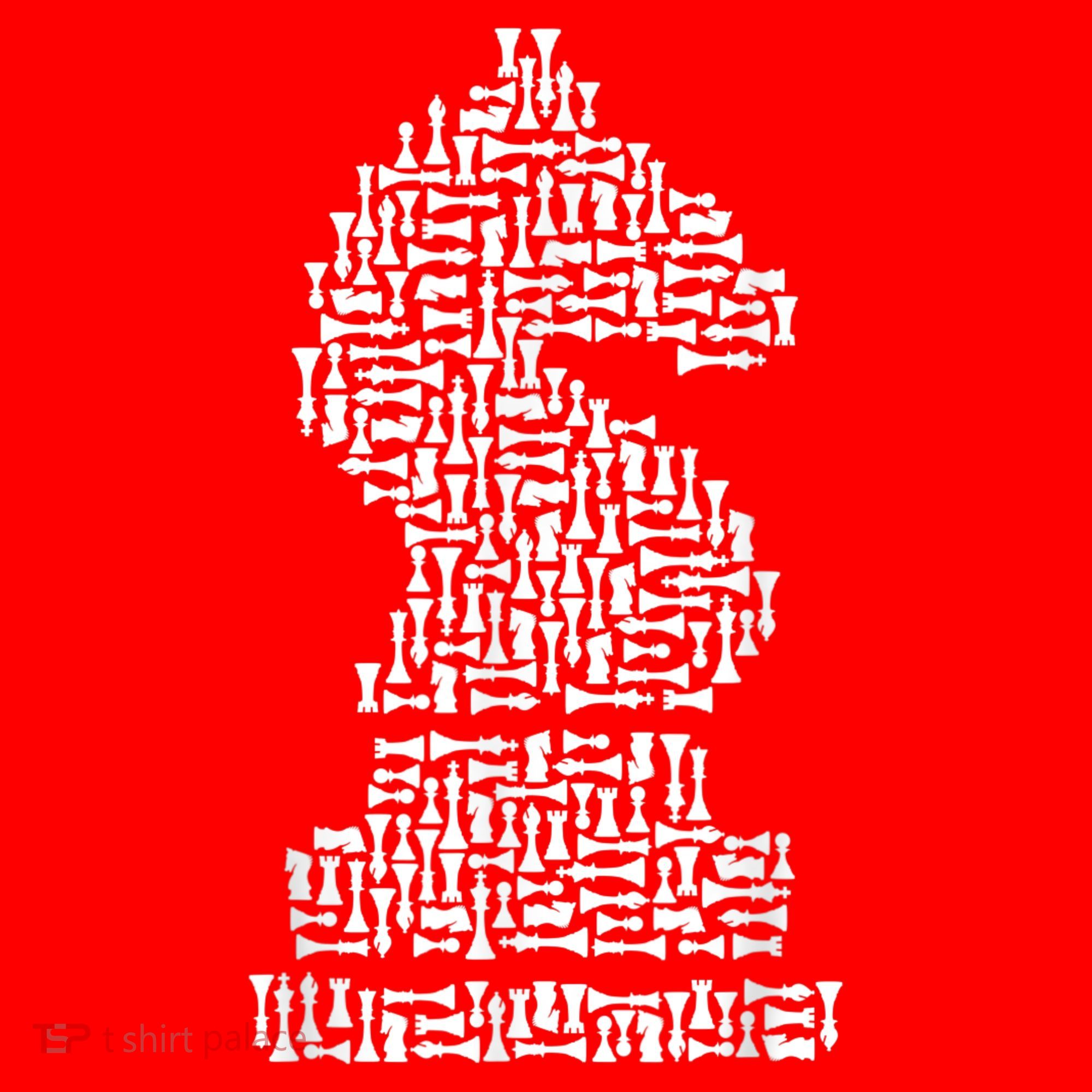 White Chess Knight Piece Mosaic Santa Hat