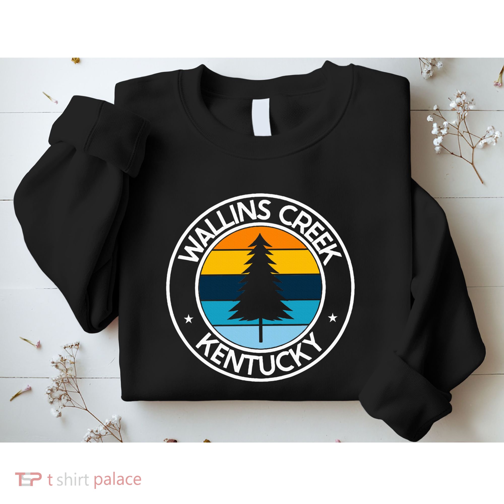 Wallins Creek Kentucky Ky Usa City Pride Tree Sunset Sweatshirt