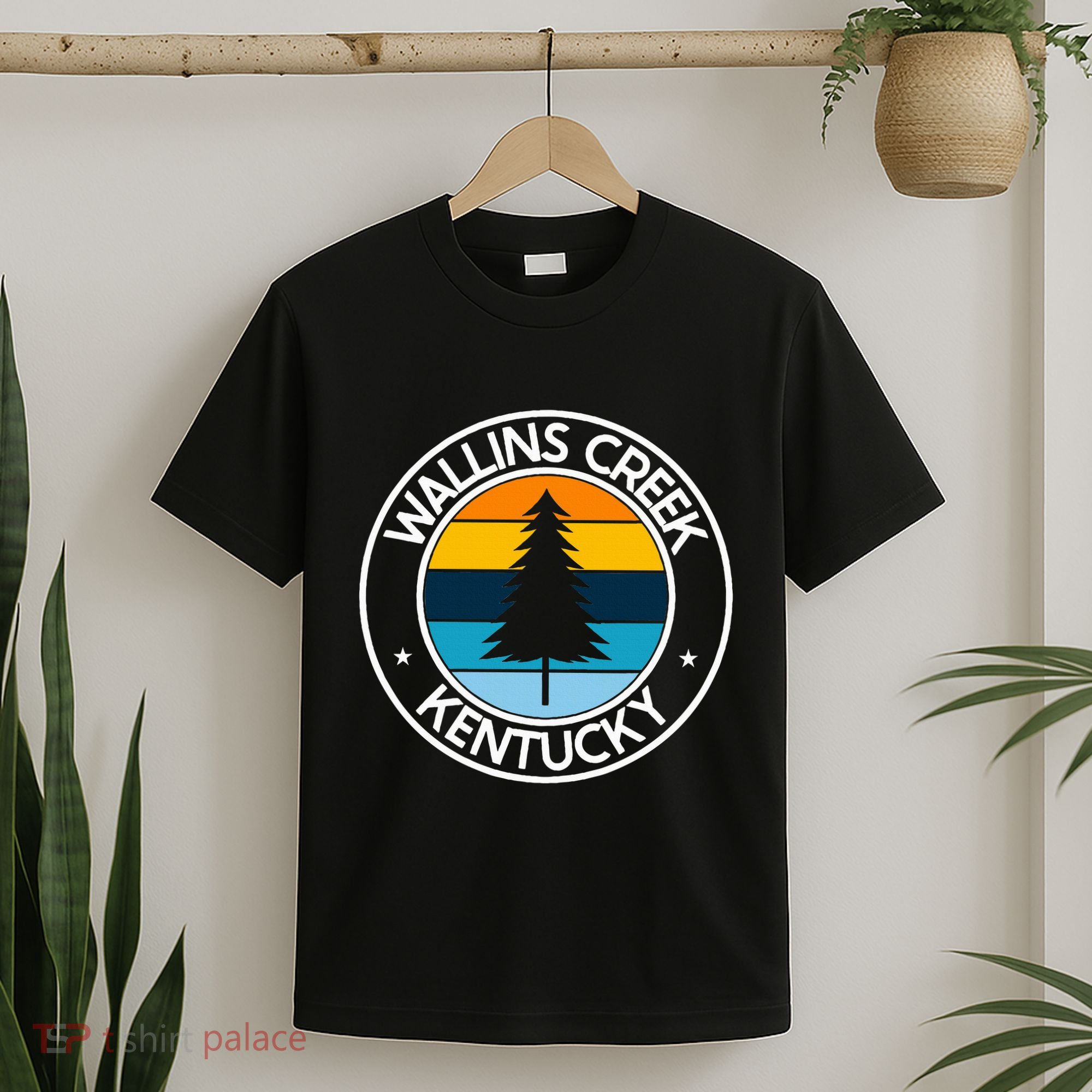 Wallins Creek Kentucky Ky Usa City Pride Tree Sunset T-Shirt