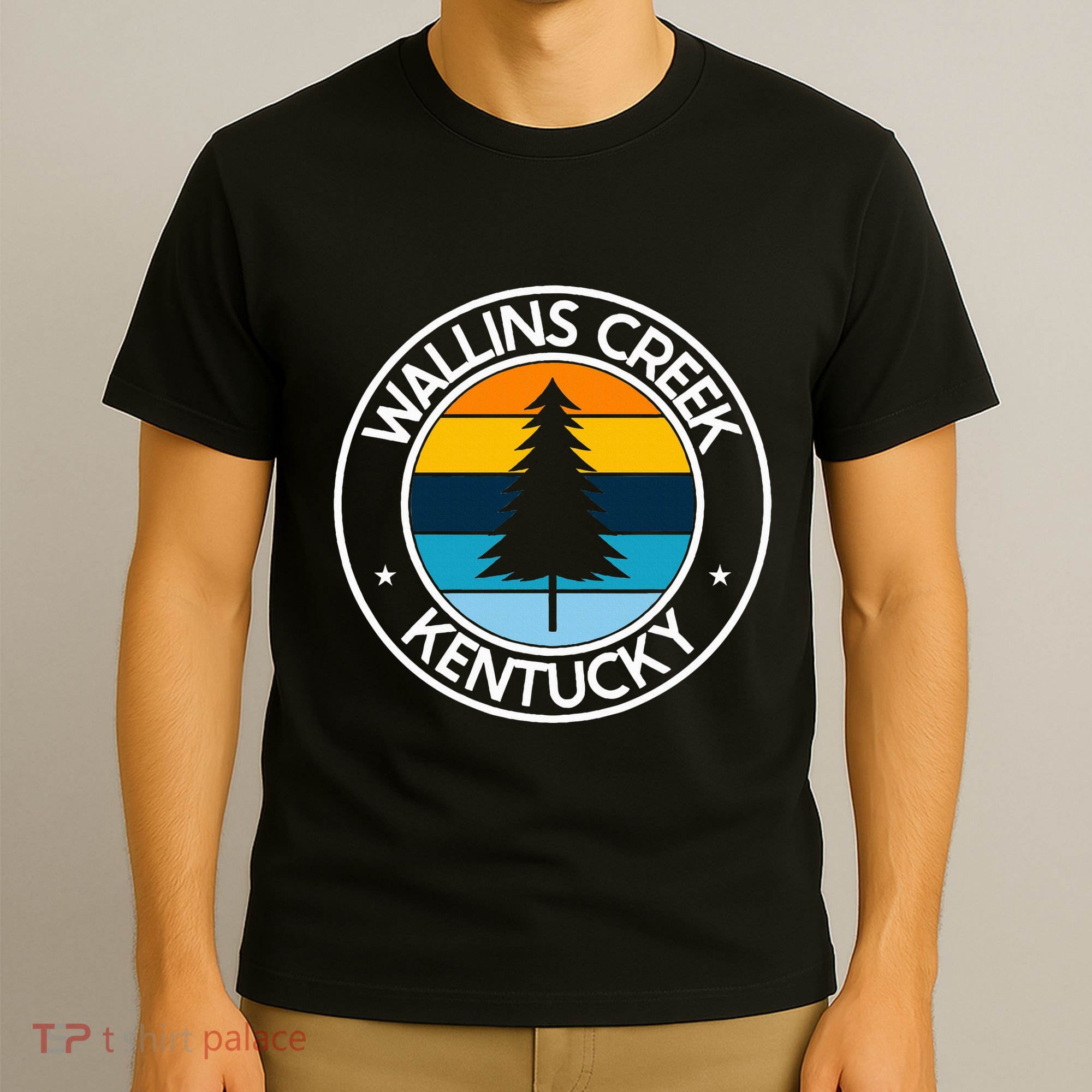Wallins Creek Kentucky Ky Usa City Pride Tree Sunset T-Shirt