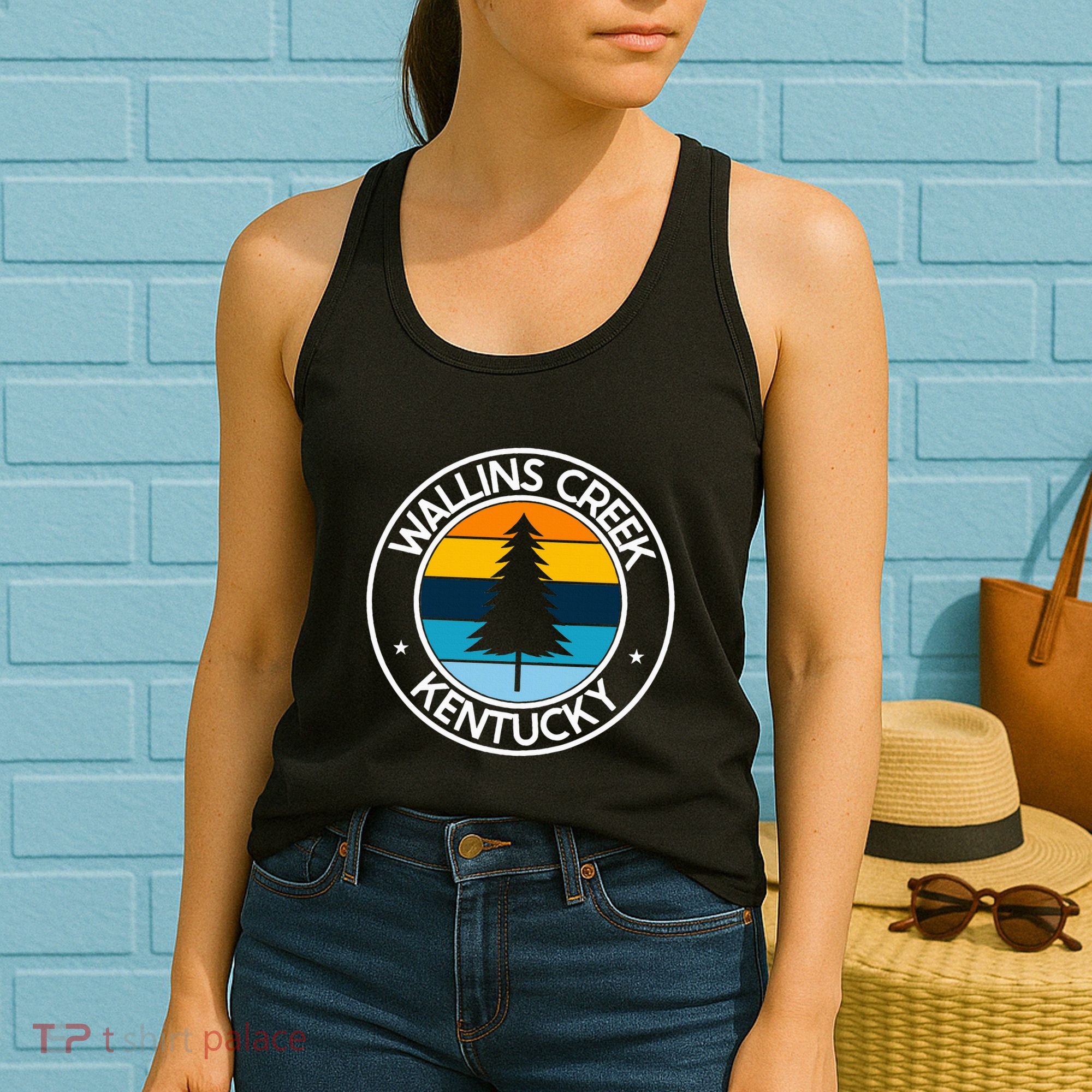Wallins Creek Kentucky Ky Usa City Pride Tree Sunset Women's Tank Top