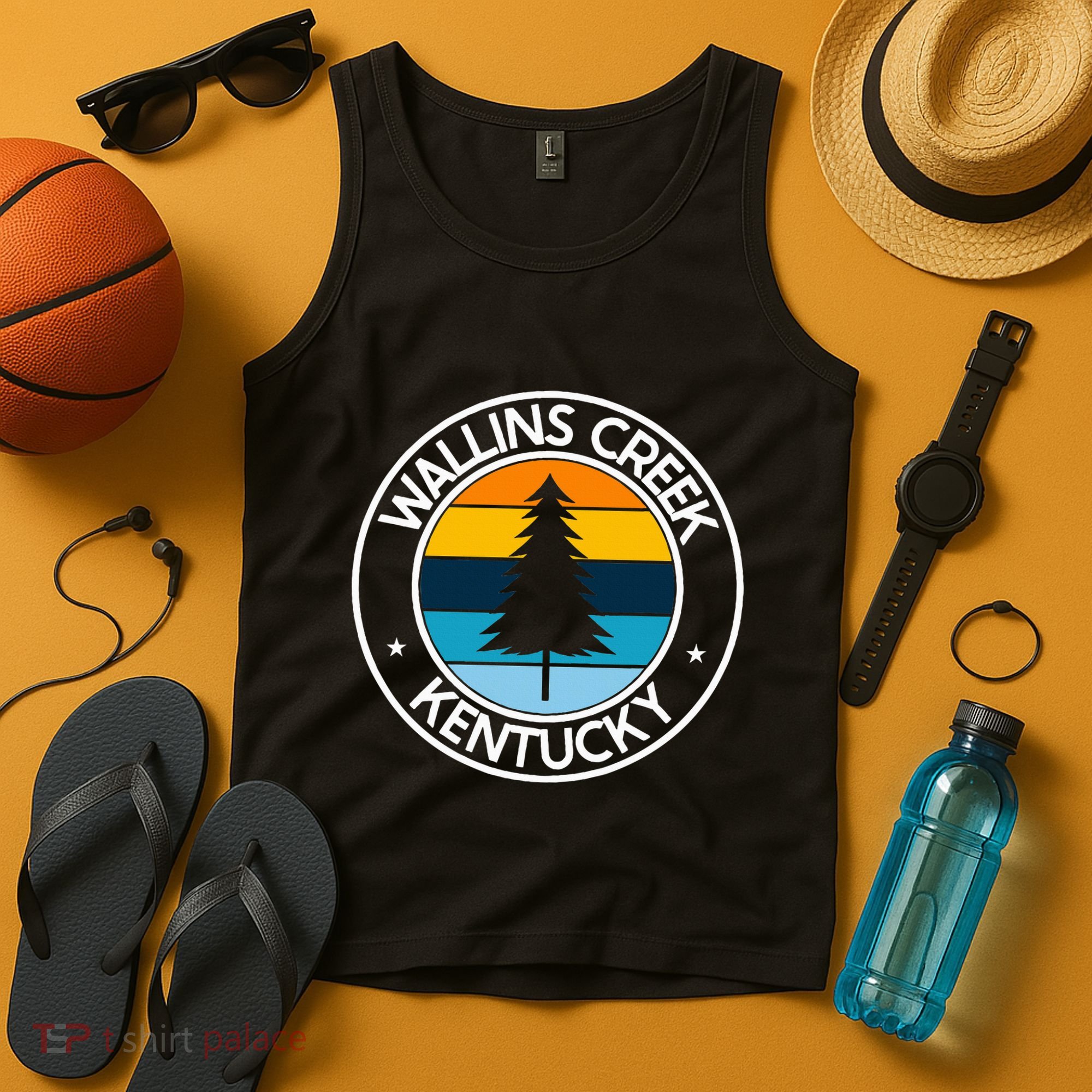 Wallins Creek Kentucky Ky Usa City Pride Tree Sunset Tank Top