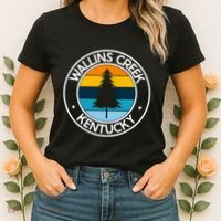 Wallins Creek Kentucky Ky Usa City Pride Tree Sunset Women's T-Shirt thumb 2