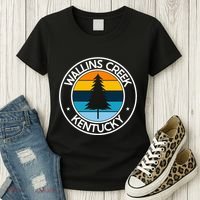 Wallins Creek Kentucky Ky Usa City Pride Tree Sunset Women's T-Shirt thumb 3