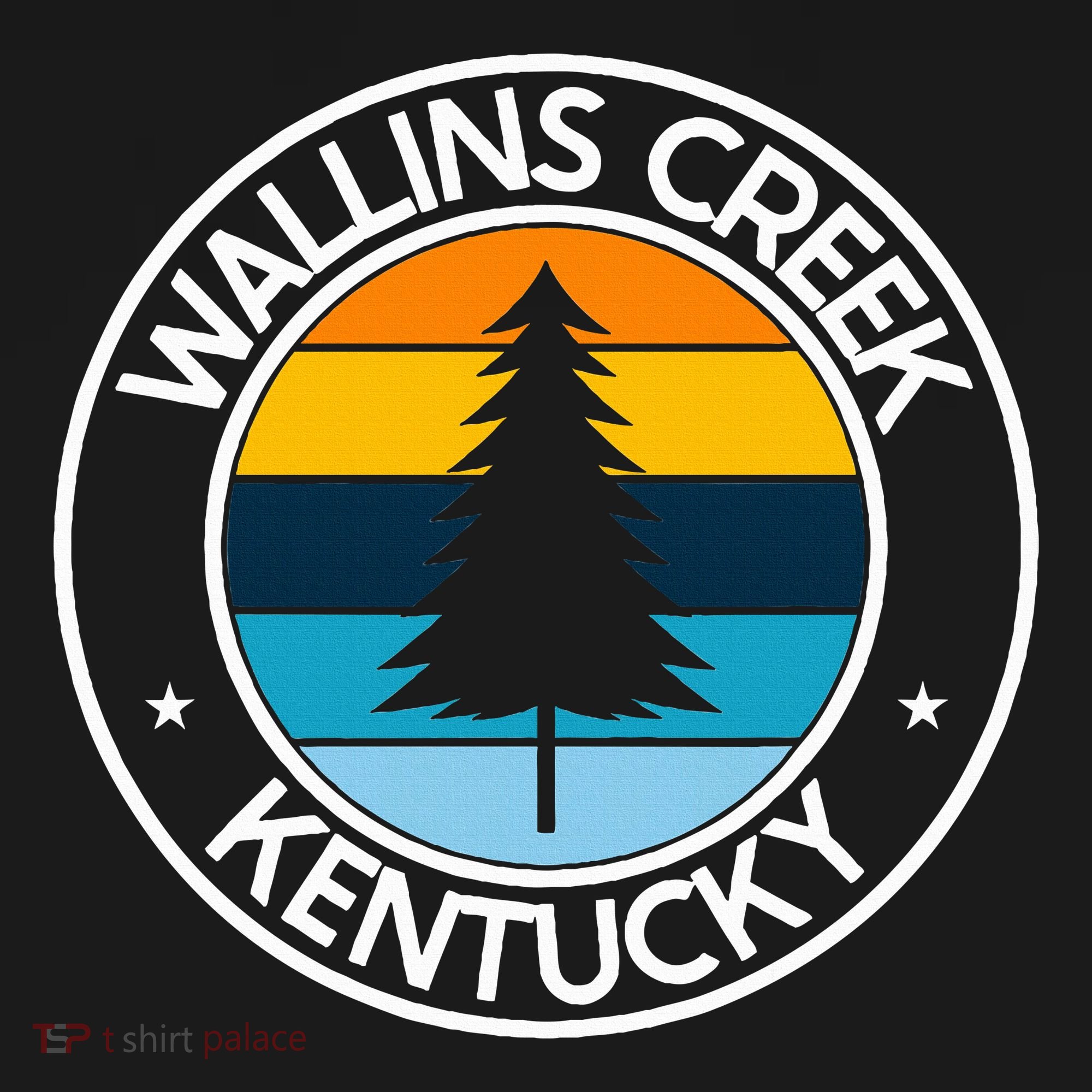 Wallins Creek Kentucky Ky Usa City Pride Tree Sunset Women's T-Shirt