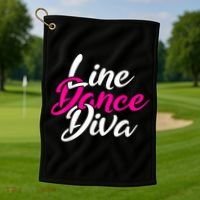 Western Country Line Dancing Diva Women Line Dance Golf Towel thumb 1