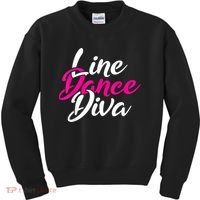 Western Country Line Dancing Diva Women Line Dance Kids Sweatshirt thumb 0