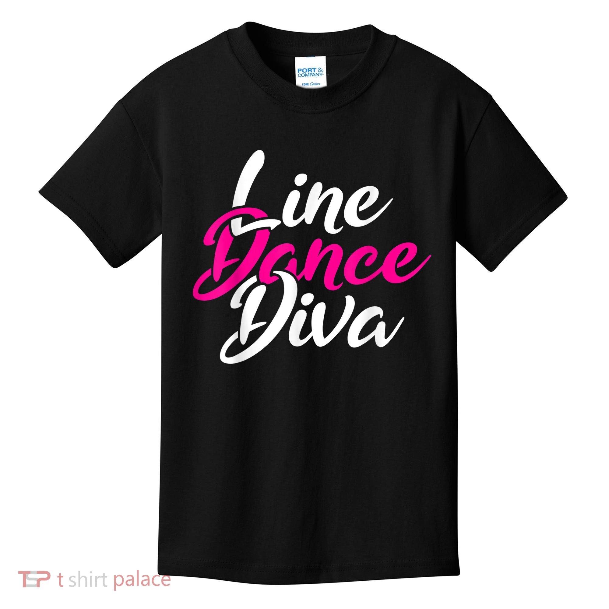 Western Country Line Dancing Diva Women Line Dance Kids T-Shirt