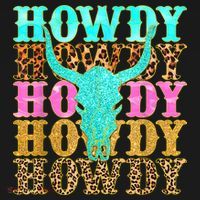 Western Country Leopard Howdy Bull Skull Cowgirl Rodeo Women's Hoodie thumb 2