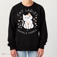 Women Cat Ladies For Kamala Harris Gift Women's Sweatshirt thumb 0