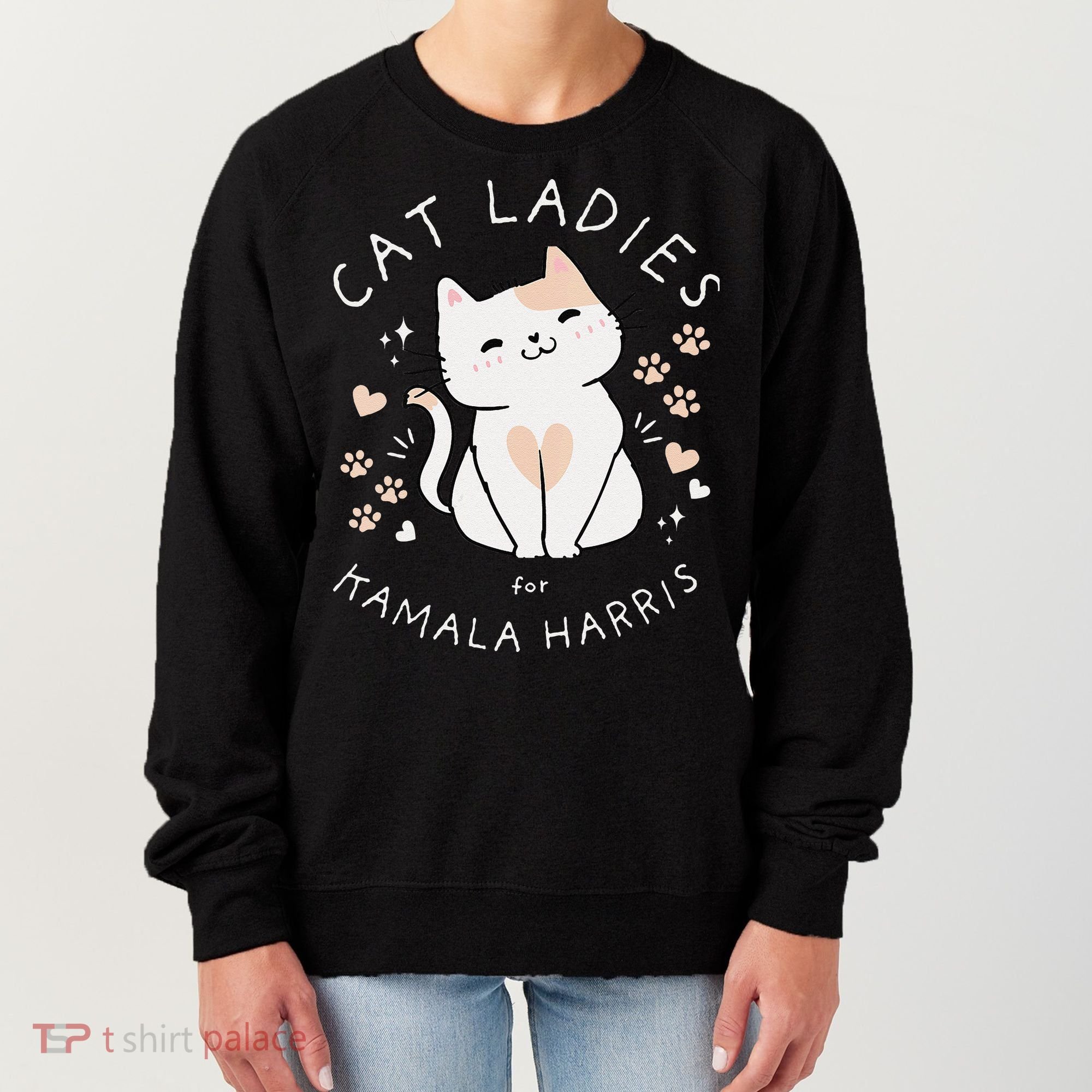 Women Cat Ladies For Kamala Harris Gift Women's Sweatshirt