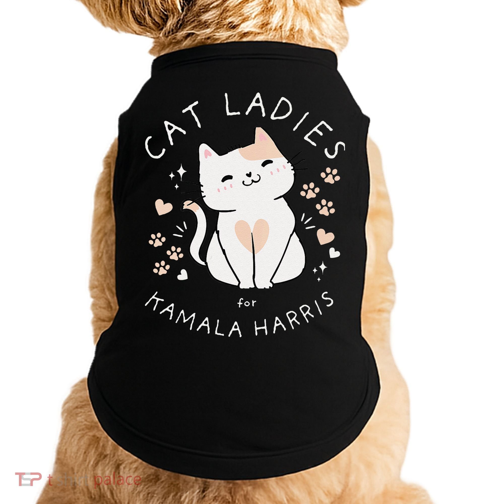 Women Cat Ladies For Kamala Harris Gift Doggie Tank