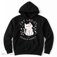 Women Cat Ladies For Kamala Harris Gift Hoodie thumb 0