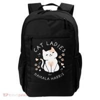 Women Cat Ladies For Kamala Harris Gift Backpack thumb 0