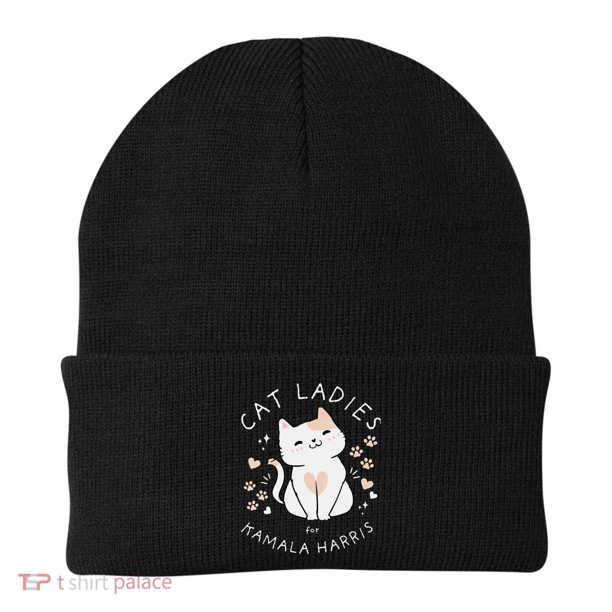 Women Cat Ladies For Kamala Harris Gift Beanie