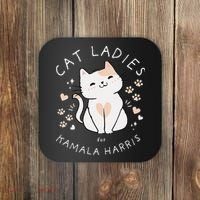 Women Cat Ladies For Kamala Harris Gift Coaster thumb 0