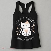 Women Cat Ladies For Kamala Harris Gift Women's Tank Top thumb 3