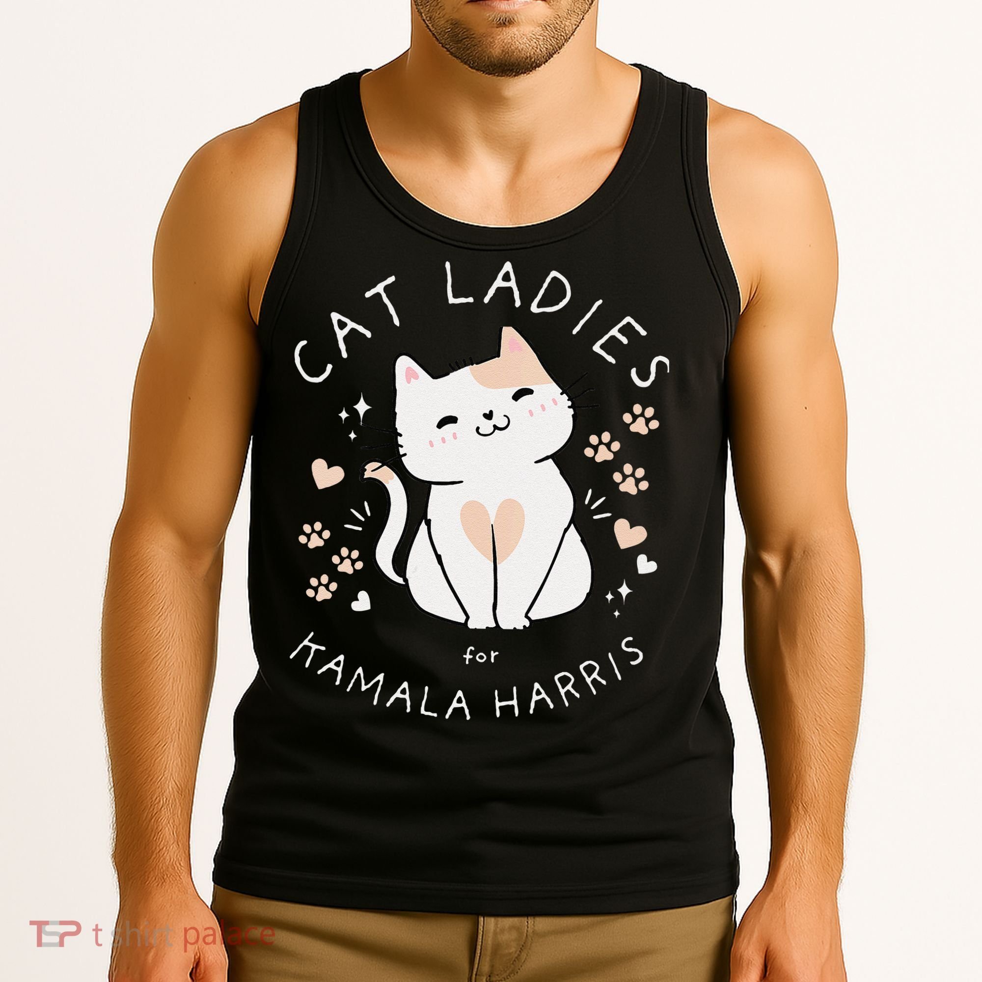Women Cat Ladies For Kamala Harris Gift Tank Top