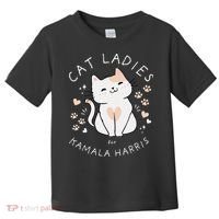 Women Cat Ladies For Kamala Harris Gift Toddler T-Shirt thumb 0