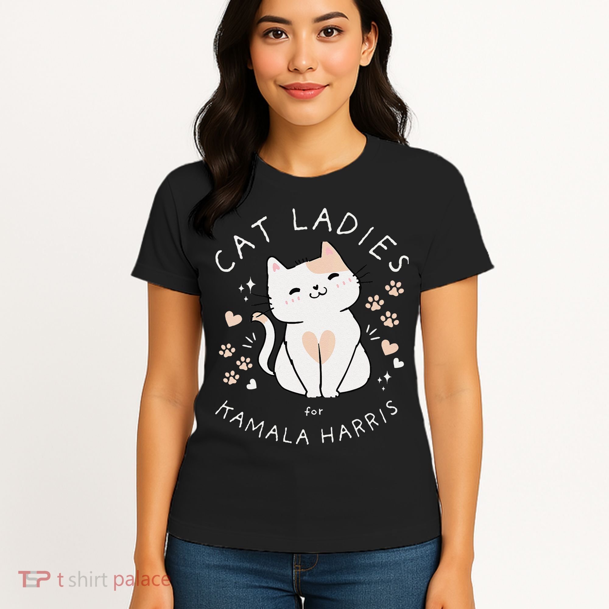 Women Cat Ladies For Kamala Harris Gift Women's T-Shirt