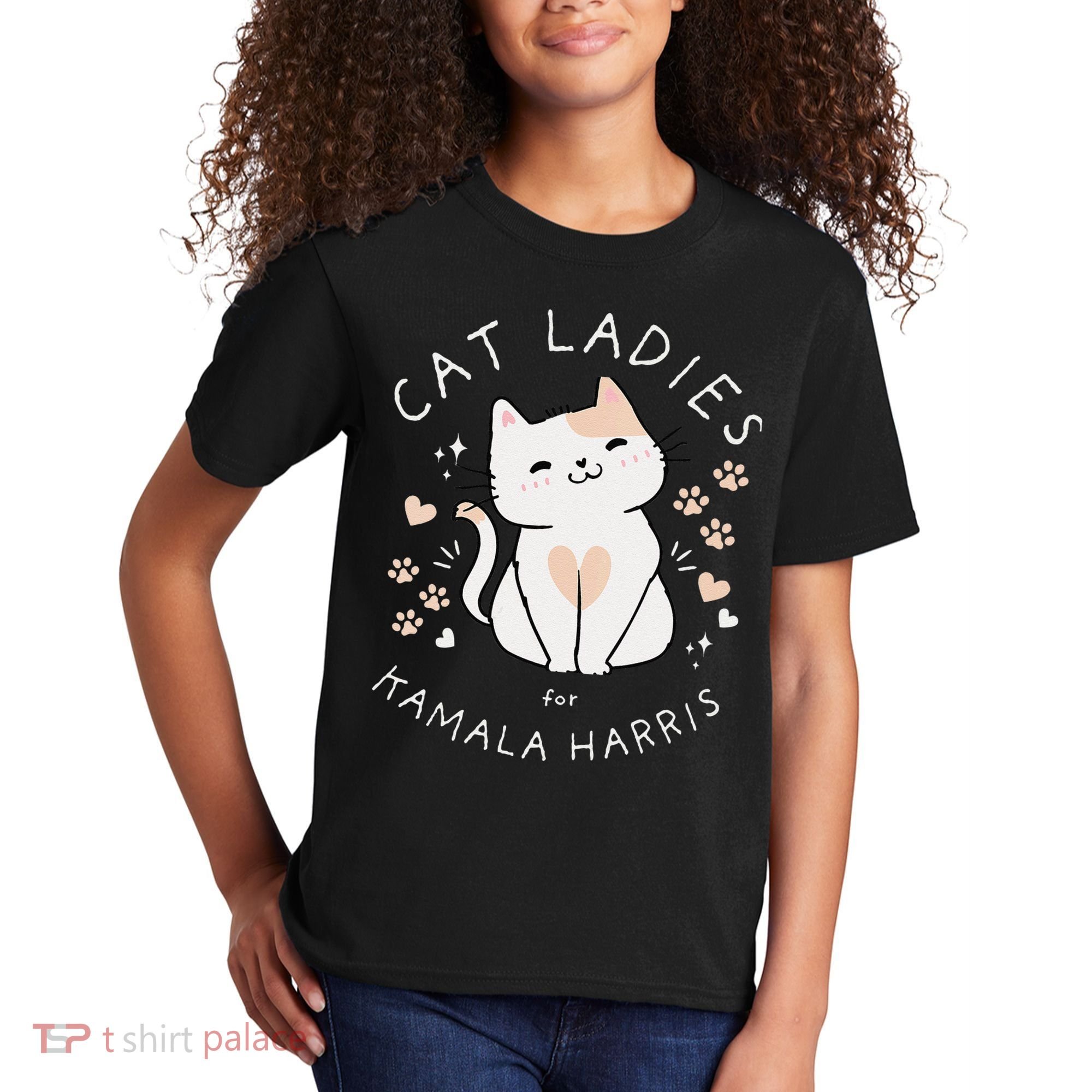 Women Cat Ladies For Kamala Harris Gift Kids T-Shirt