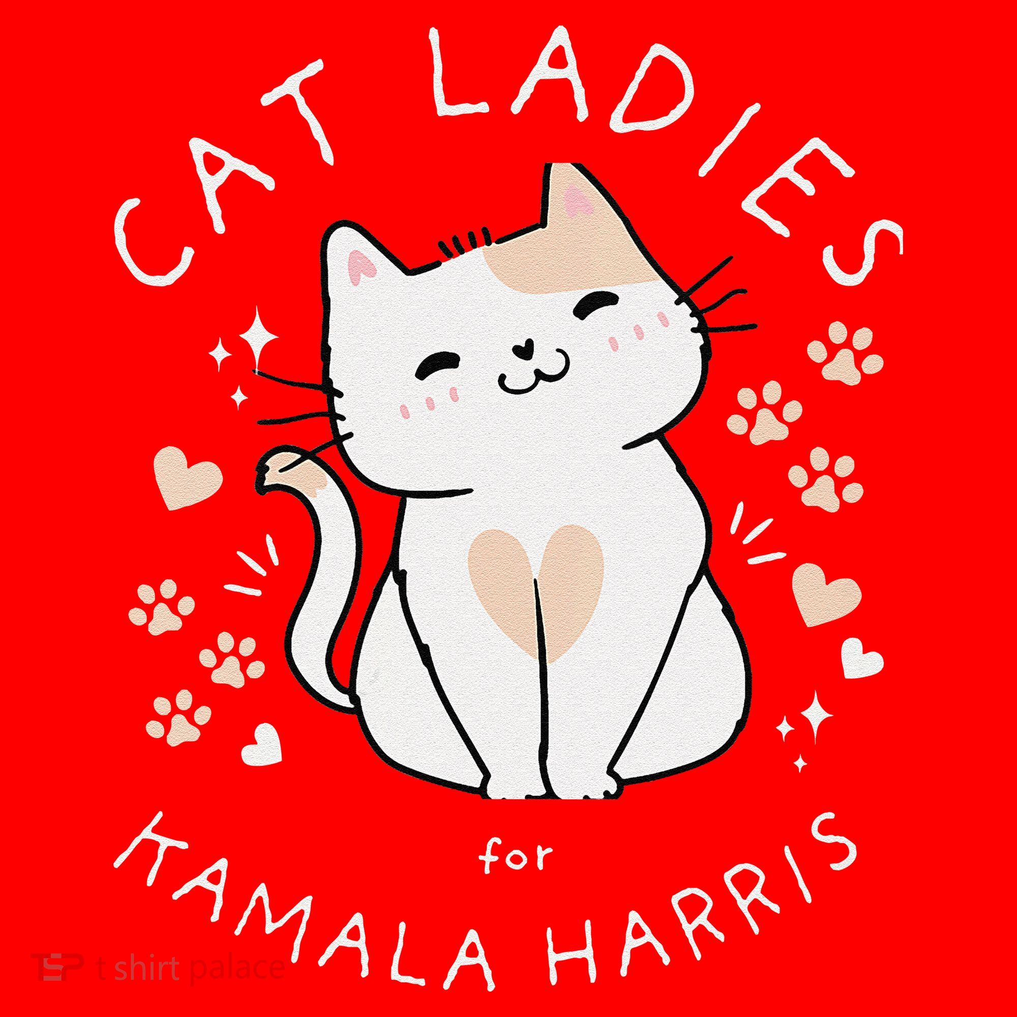 Women Cat Ladies For Kamala Harris Gift Santa Hat