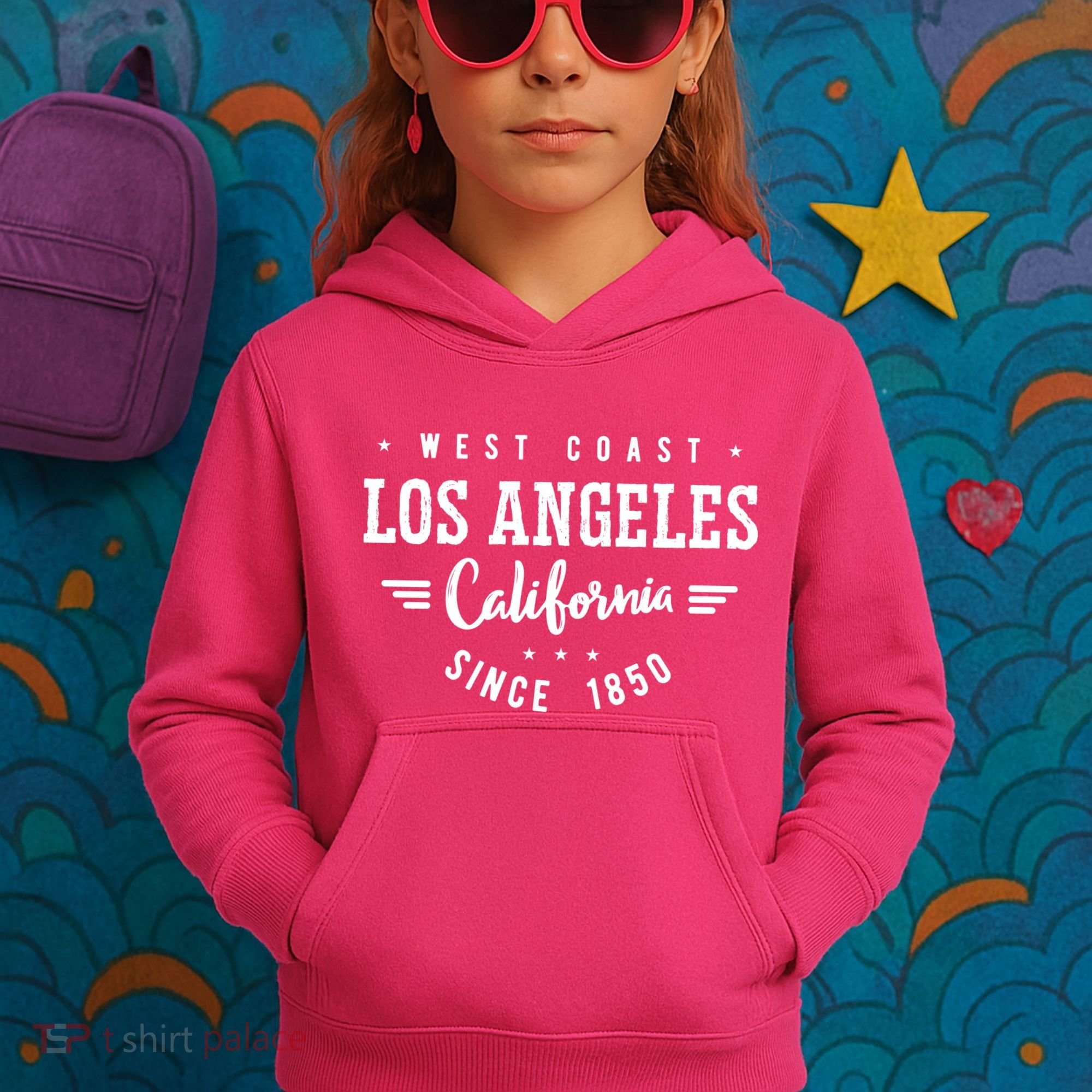 West Coast Los Angeles California Since 1850 Kids Hoodie