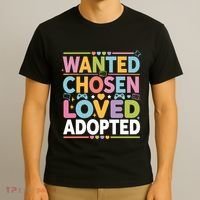 Wanted Chosen Loved Adopted Adoption T-Shirt thumb 3