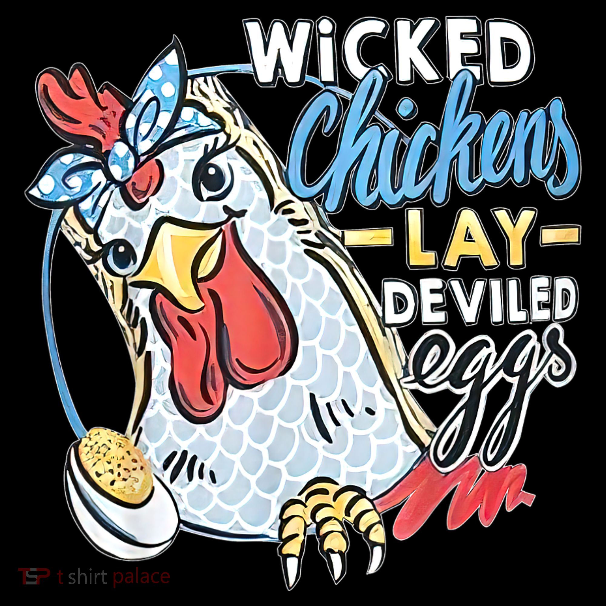 Wicked Chickens Lay Deviled Eggs Funny Chicken Lovers USA-Made Doggie Bandana