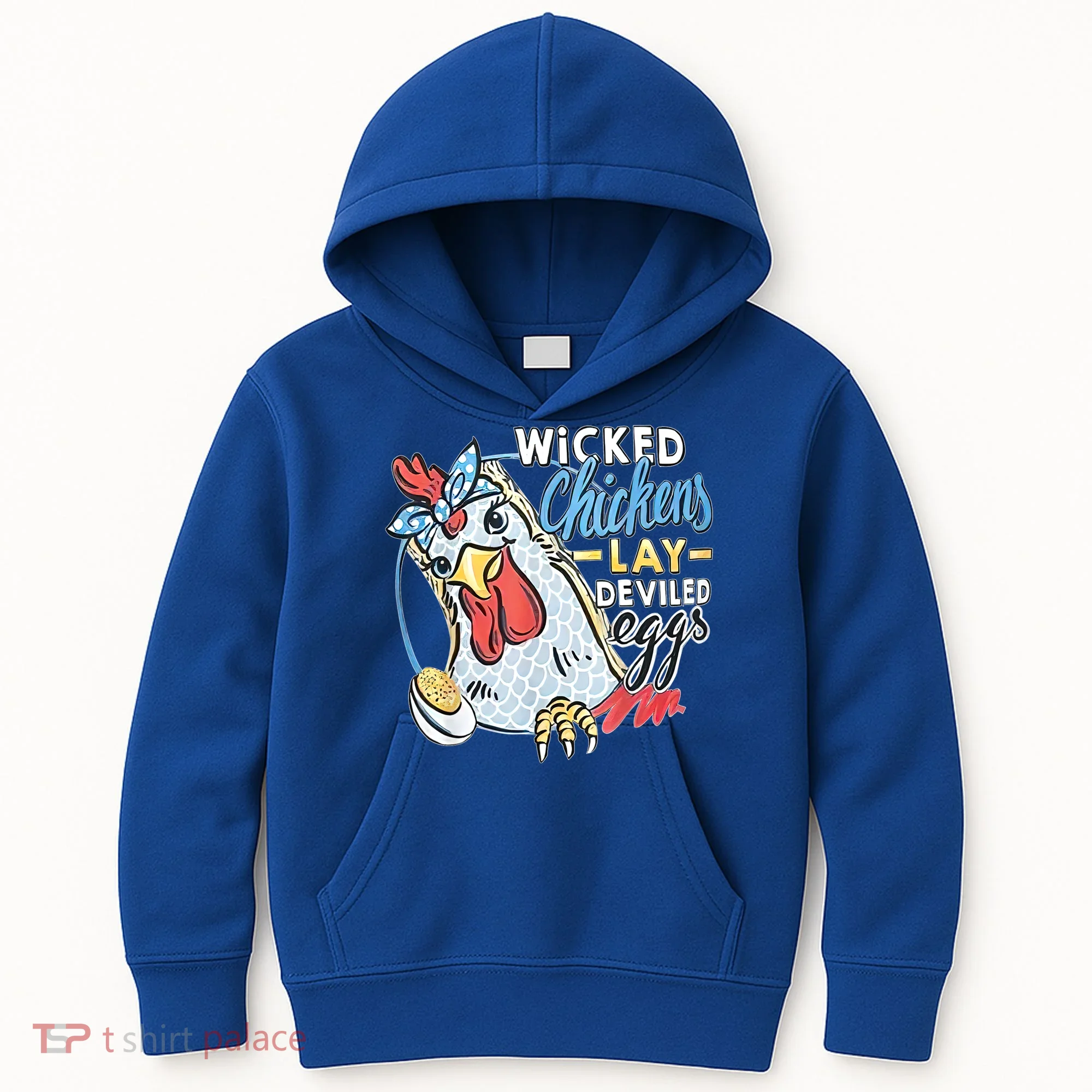 Wicked Chickens Lay Deviled Eggs Funny Chicken Lovers Kids Hoodie