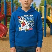 Wicked Chickens Lay Deviled Eggs Funny Chicken Lovers Kids Hoodie thumb 2