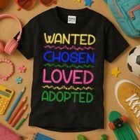 Wanted Chosen Loved Adopted Kids T-Shirt thumb 3