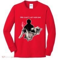 We Can't Let Her Die Statue Of Liberty Kids Long Sleeve Shirt thumb 0