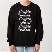 Wo Crypto Mom Wife Boss Funny Tee Bitcoin Ethereum Gift Women's Sweatshirt thumb 0