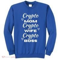 Wo Crypto Mom Wife Boss Funny Tee Bitcoin Ethereum Gift Sweatshirt thumb 0