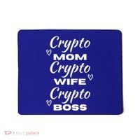 Wo Crypto Mom Wife Boss Funny Tee Bitcoin Ethereum Gift Mousepad thumb 0