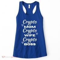Wo Crypto Mom Wife Boss Funny Tee Bitcoin Ethereum Gift Women's Tank Top thumb 0