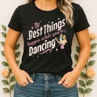 White Christmas Movie The Best Things Happen While YouRe Dancing Women's T-Shirt thumb 2