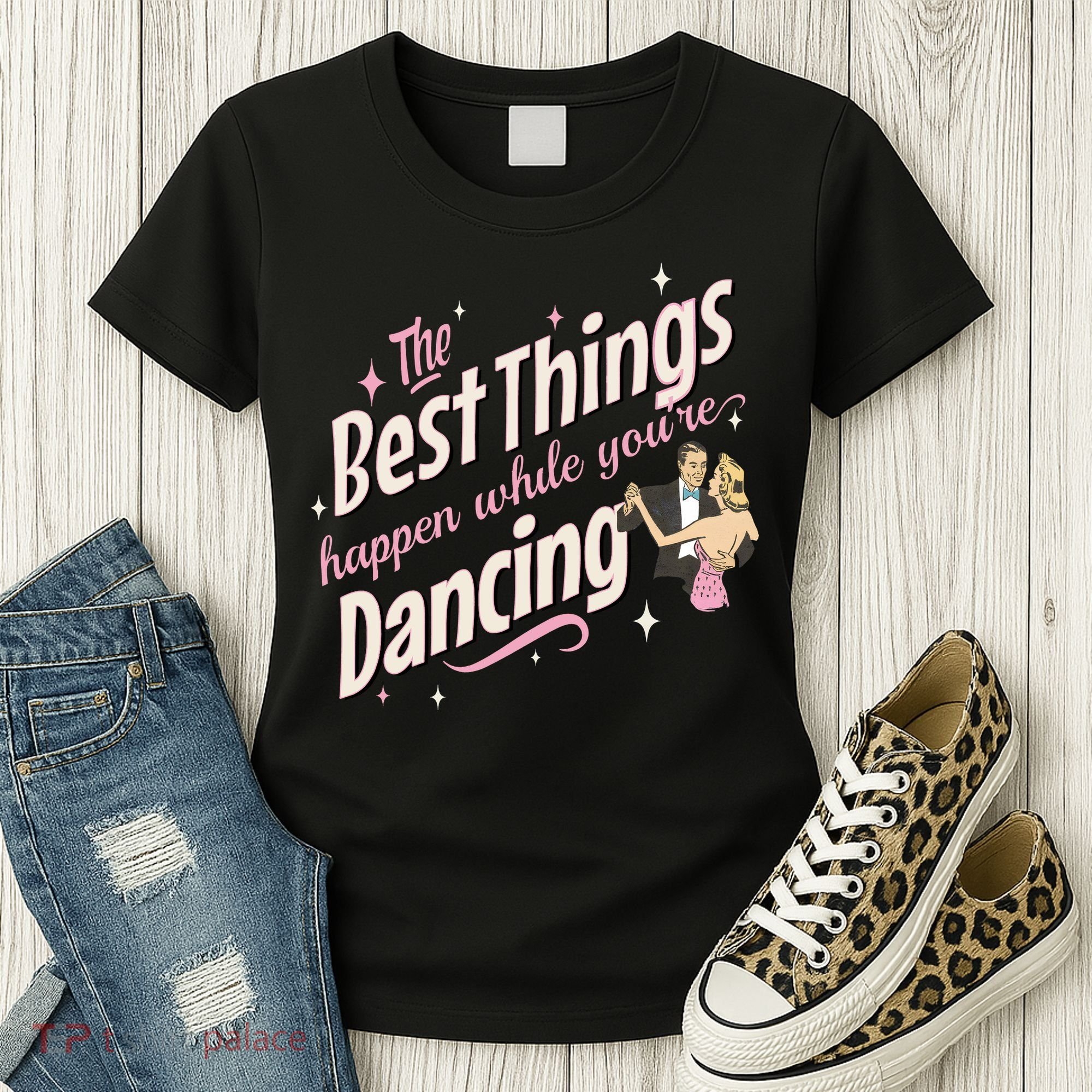 White Christmas Movie The Best Things Happen While YouRe Dancing Women's T-Shirt