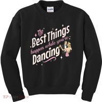 White Christmas Movie The Best Things Happen While YouRe Dancing Kids Sweatshirt thumb 0