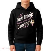 White Christmas Movie The Best Things Happen While YouRe Dancing Kids Hoodie thumb 4